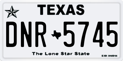 TX license plate DNR5745