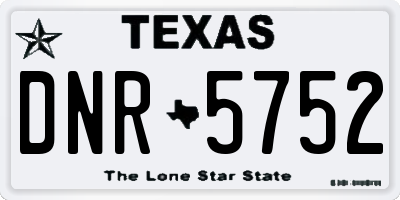TX license plate DNR5752