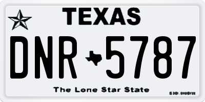 TX license plate DNR5787