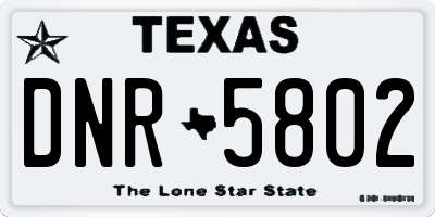 TX license plate DNR5802