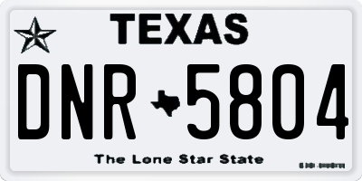 TX license plate DNR5804