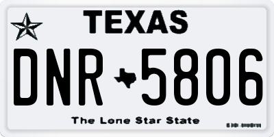 TX license plate DNR5806