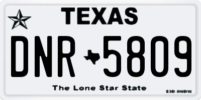TX license plate DNR5809