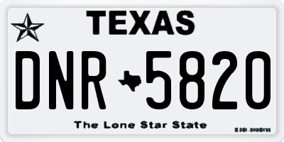 TX license plate DNR5820