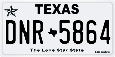 TX license plate DNR5864