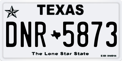 TX license plate DNR5873