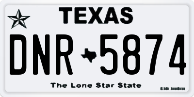 TX license plate DNR5874