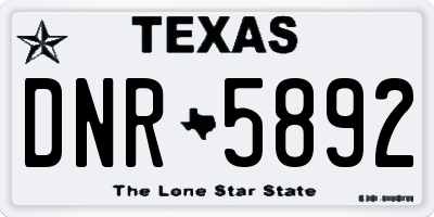 TX license plate DNR5892