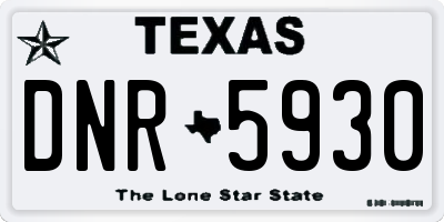 TX license plate DNR5930