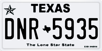 TX license plate DNR5935