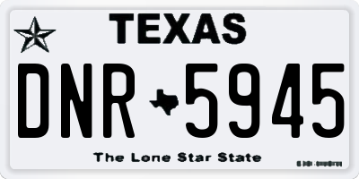 TX license plate DNR5945