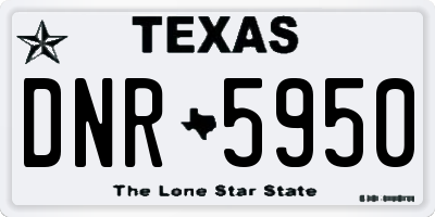 TX license plate DNR5950