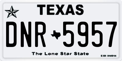 TX license plate DNR5957