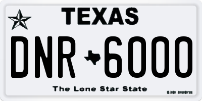 TX license plate DNR6000