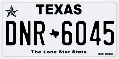 TX license plate DNR6045
