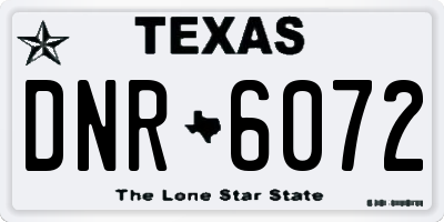 TX license plate DNR6072