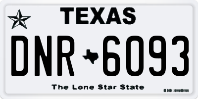 TX license plate DNR6093