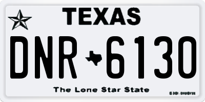 TX license plate DNR6130