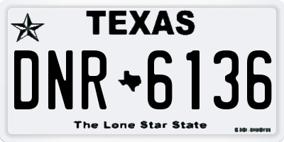TX license plate DNR6136