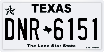 TX license plate DNR6151