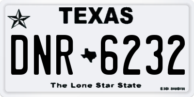 TX license plate DNR6232