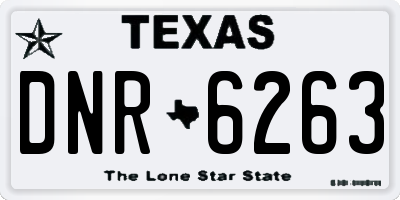 TX license plate DNR6263