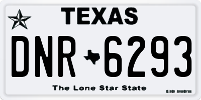 TX license plate DNR6293
