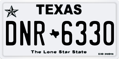 TX license plate DNR6330