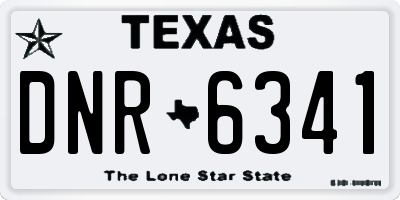 TX license plate DNR6341
