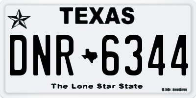 TX license plate DNR6344
