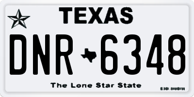TX license plate DNR6348