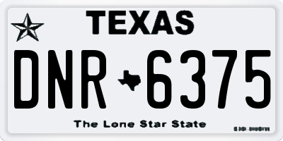 TX license plate DNR6375