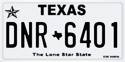TX license plate DNR6401