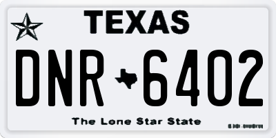 TX license plate DNR6402