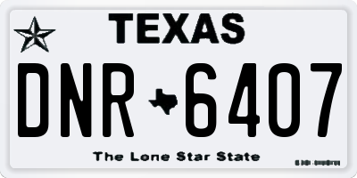 TX license plate DNR6407