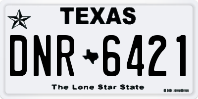 TX license plate DNR6421