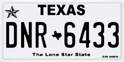 TX license plate DNR6433