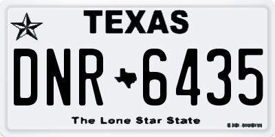 TX license plate DNR6435