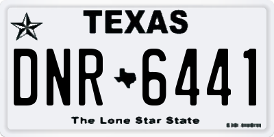 TX license plate DNR6441