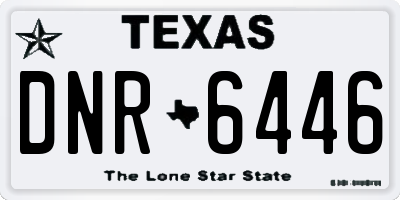 TX license plate DNR6446