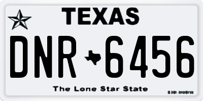 TX license plate DNR6456