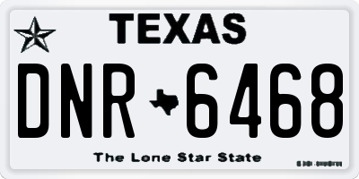 TX license plate DNR6468