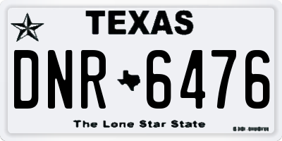 TX license plate DNR6476