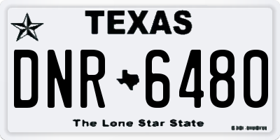 TX license plate DNR6480