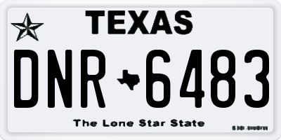 TX license plate DNR6483