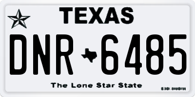 TX license plate DNR6485