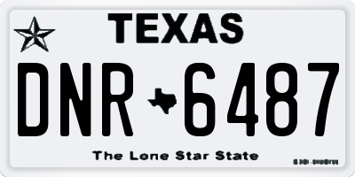 TX license plate DNR6487