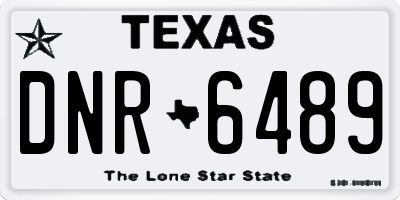 TX license plate DNR6489