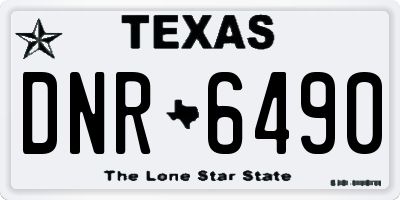 TX license plate DNR6490