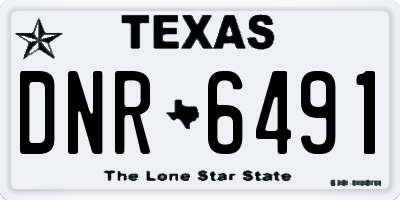 TX license plate DNR6491